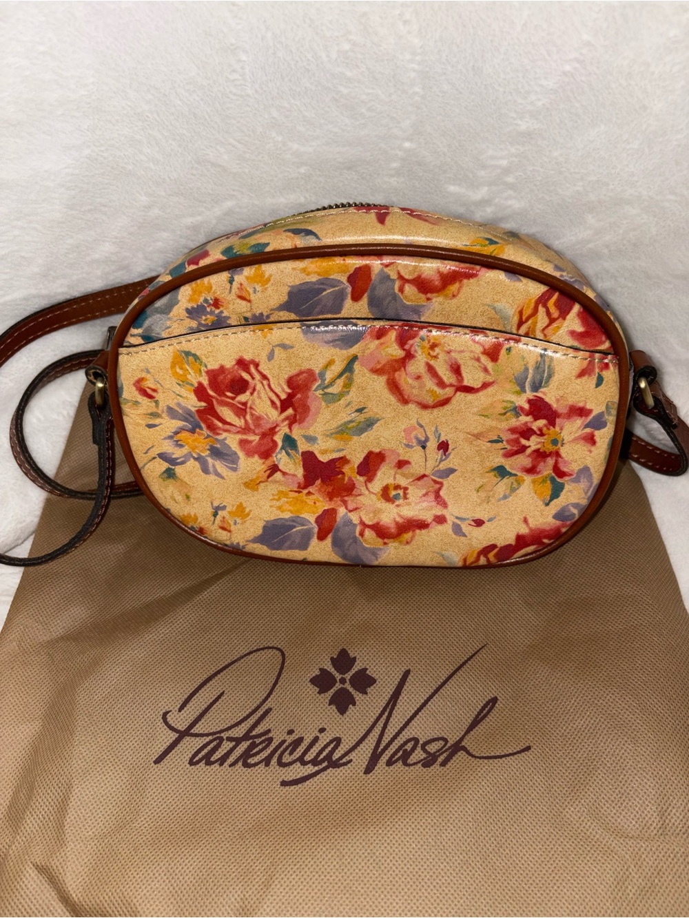 Patricia Nash Floral Crossbody Bag - Yellow/brown